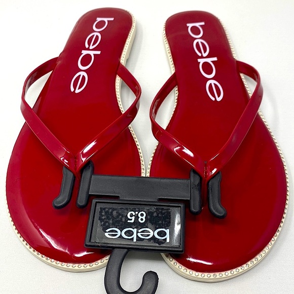 NEW! Women's Bebe Ileana Red thong sandals